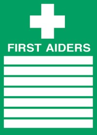 Click for a bigger picture.First aiders.