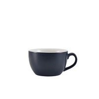 Click for a bigger picture.GenWare Porcelain Matt Blue Bowl Shaped Cup 25cl/ 8.75oz