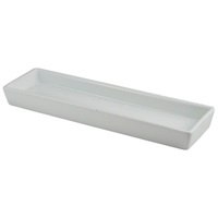 Click for a bigger picture.Genware Porcelain Rectangular Dish Holder 28 x 8cm/ 11 x 3.25"