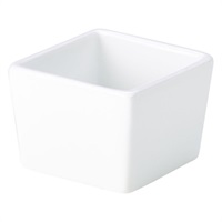 Click for a bigger picture.Genware Porcelain Square Dish 6.4 x 4.8cm/ 2.5 x 2"