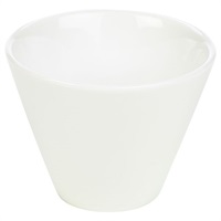 Click for a bigger picture.Genware Porcelain Conical Bowl 10.5cm/ 4"