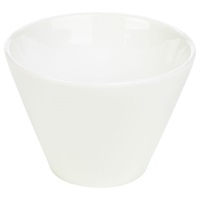 Click for a bigger picture.Genware Porcelain Conical Bowl 12cm/ 4.75"