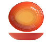 Click for a bigger picture.Sunset Orange Atlantis Melamine Oval Bowl 38 x 32.5 x 7cm