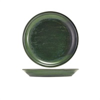 Click for a bigger picture.Terra Porcelain Aqua Green Coupe Plate 19cm