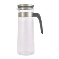 Click for a bigger picture.Glass Water Jug With Stainless Steel Lid 1.5L/ 52.5oz