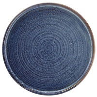 Click for a bigger picture.Terra Porcelain Aqua Blue Low Presentation Plate 25cm