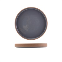 Click for a bigger picture.GenWare Kava Dark Grey Stoneware Raw Wall Presentation Plate 20cm