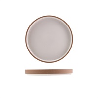 Click for a bigger picture.GenWare Kava White Stoneware Raw Wall Presentation Plate 18cm