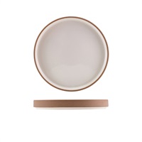 Click for a bigger picture.GenWare Kava White Stoneware Raw Wall Presentation Plate 20cm