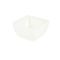 Click for a bigger picture.White Melamine Curved Square Bowl 15cm