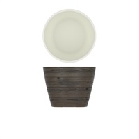 Click for a bigger picture.Oak/ White New Haven Melamine Bowl 26.5 x 20cm