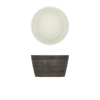 Click for a bigger picture.Oak/ White New Haven Melamine Bowl 26.5 x 15cm