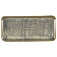 Click for a bigger picture.Terra Porcelain Matt Grey Narrow Rectangular Platter 36 x 16.5cm