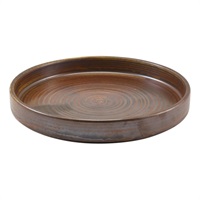 Click for a bigger picture.Terra Porcelain Rustic Copper Presentation Plate 18cm