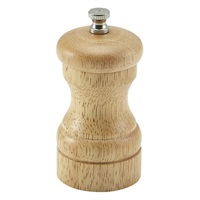 Click for a bigger picture.Genware Light Wood Salt Or Pepper Grinder 10cm