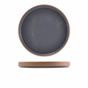 GenWare Kava Dark Grey Stoneware Raw Wall Presentation Plate 25cm