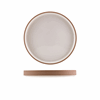 GenWare Kava White Stoneware Raw Wall Presentation Plate 20cm